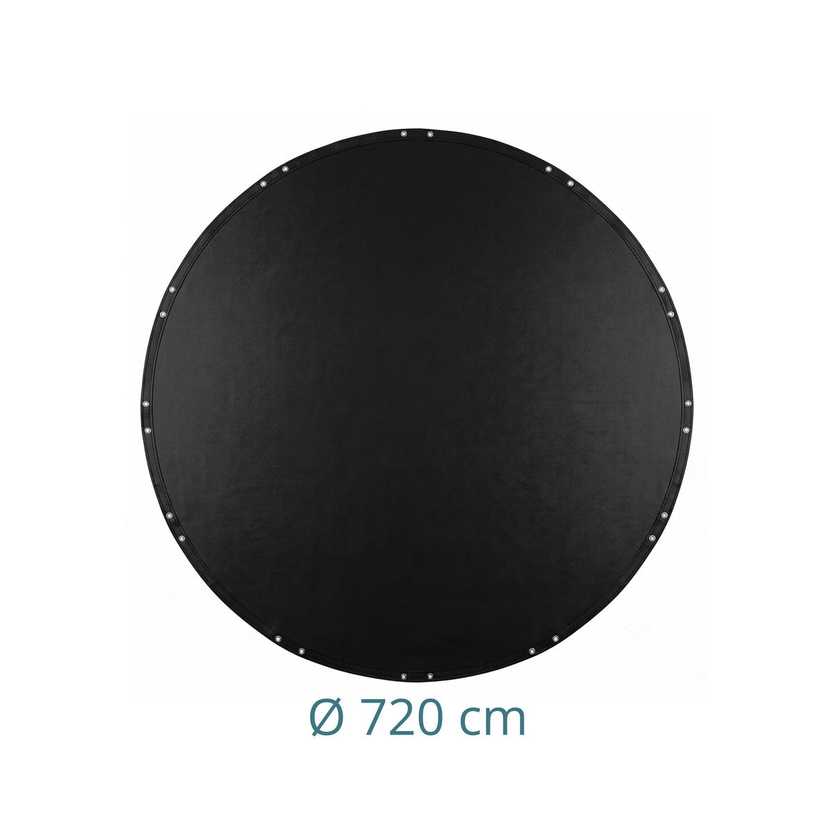 KRYT Čierna na okrúhly bazén UV odolný PE priemer 720 cm - čierna, kov/plast (720/720cm) - Relaxdays