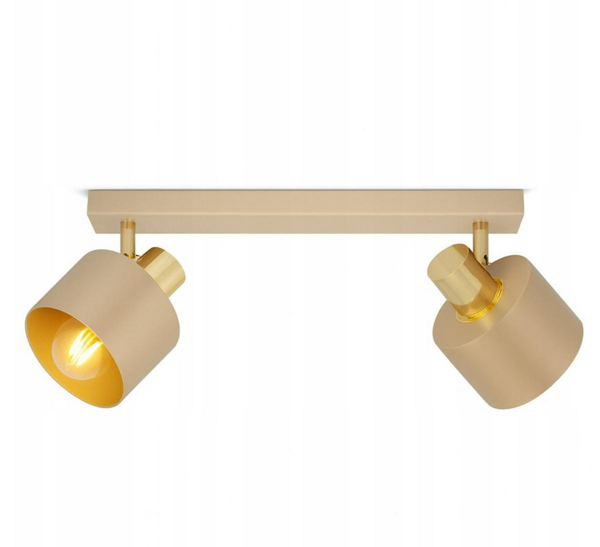 DECKENLEUCHTE Ecru - Beige/Goldfarben, Metall (12/42/21cm) - kiki design