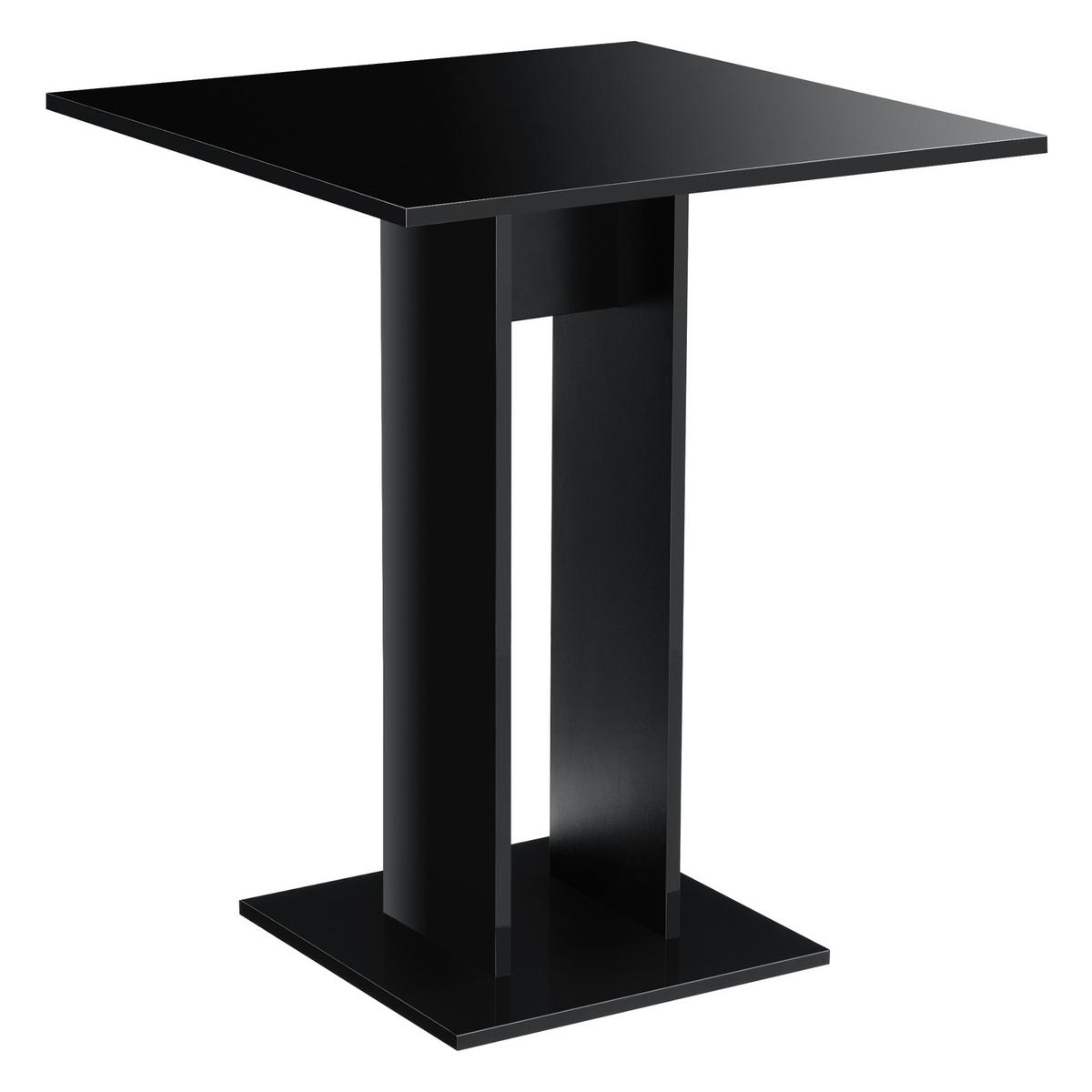 KÜCHENTISCH Lindesnes - Schwarz Hochglanz, Holzwerkstoff (65/65/78cm) - [en.casa]