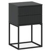 NACHTTISCH RECTUS Nachtschrank, Modern - Anthrazit/Schwarz, Holzwerkstoff (40/65/39cm) - KONSIMO®