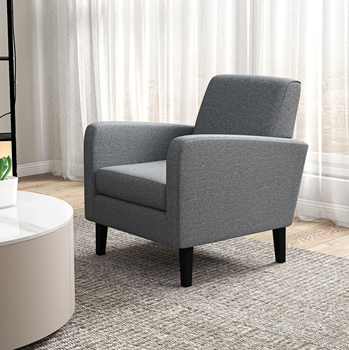 KŘESLO 66/72/74 cm světle šedé z polyesteru s ergonomickými područkami - světle šedá, textil (72/74/66cm) - OKWISH