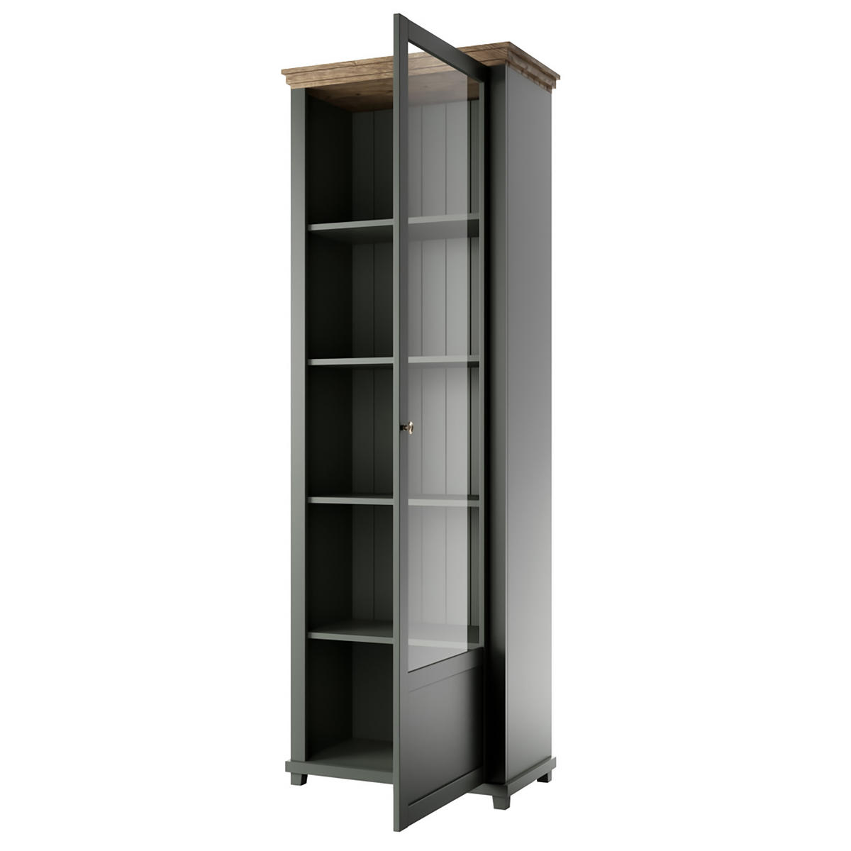 VITRINE in Grün - Grün, Holzwerkstoff (71/200/42cm) - MASSENO
