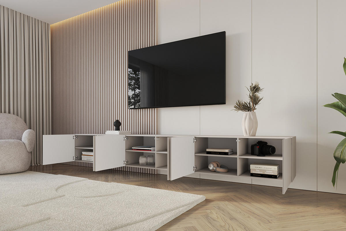 LOWBOARD NOA-2-W 3x100x40x41 cm - Kaschmir - Kaschmir, Holzwerkstoff (300/40/41cm) - ALTDECOR