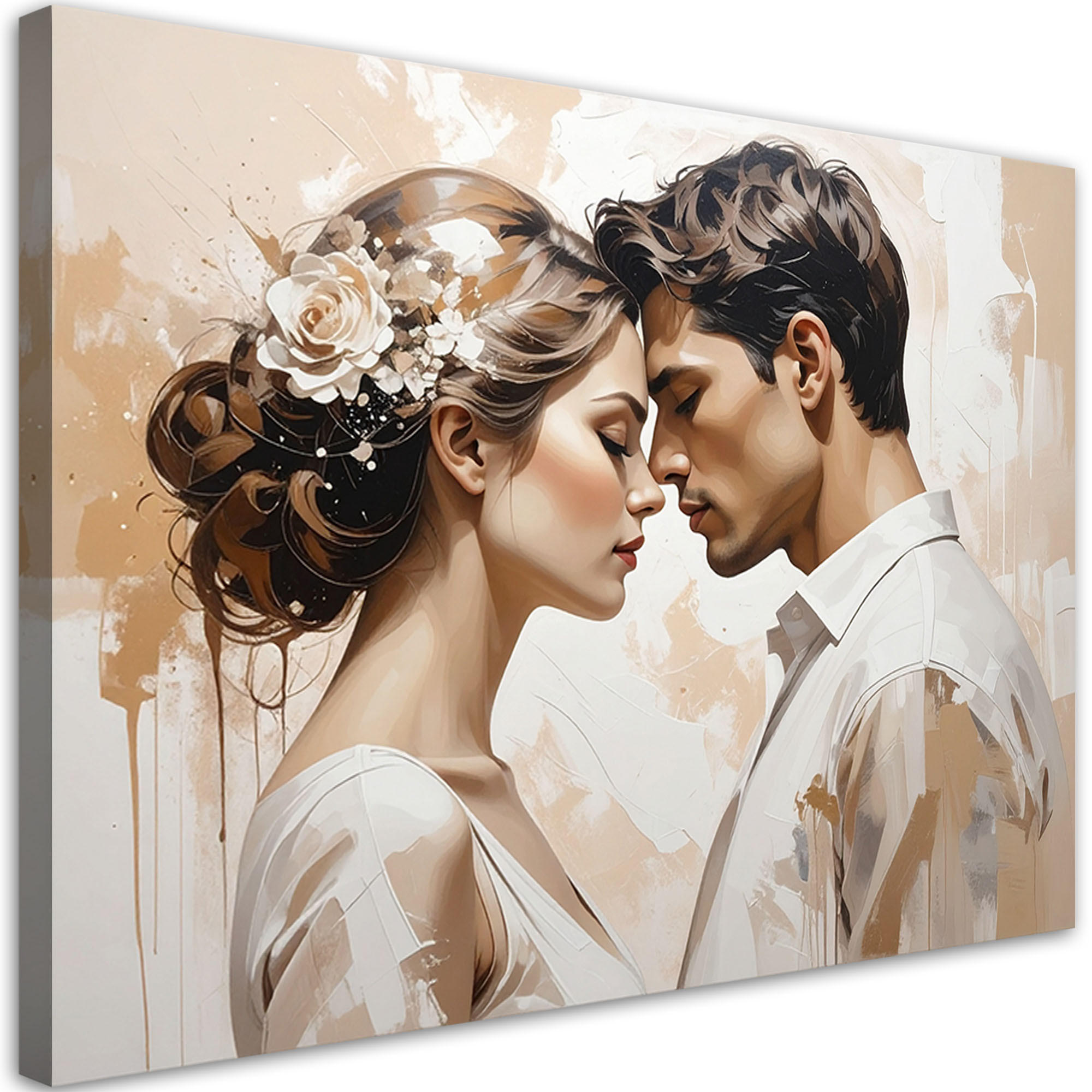 Feeby Leinwandbilder, Beige 45x30 cm