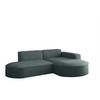 ECKSOFA Palma Xs Ottomane Opera Velvet - Smaragdgrün, Holzwerkstoff/Textil (236/165cm) - Fun Möbel