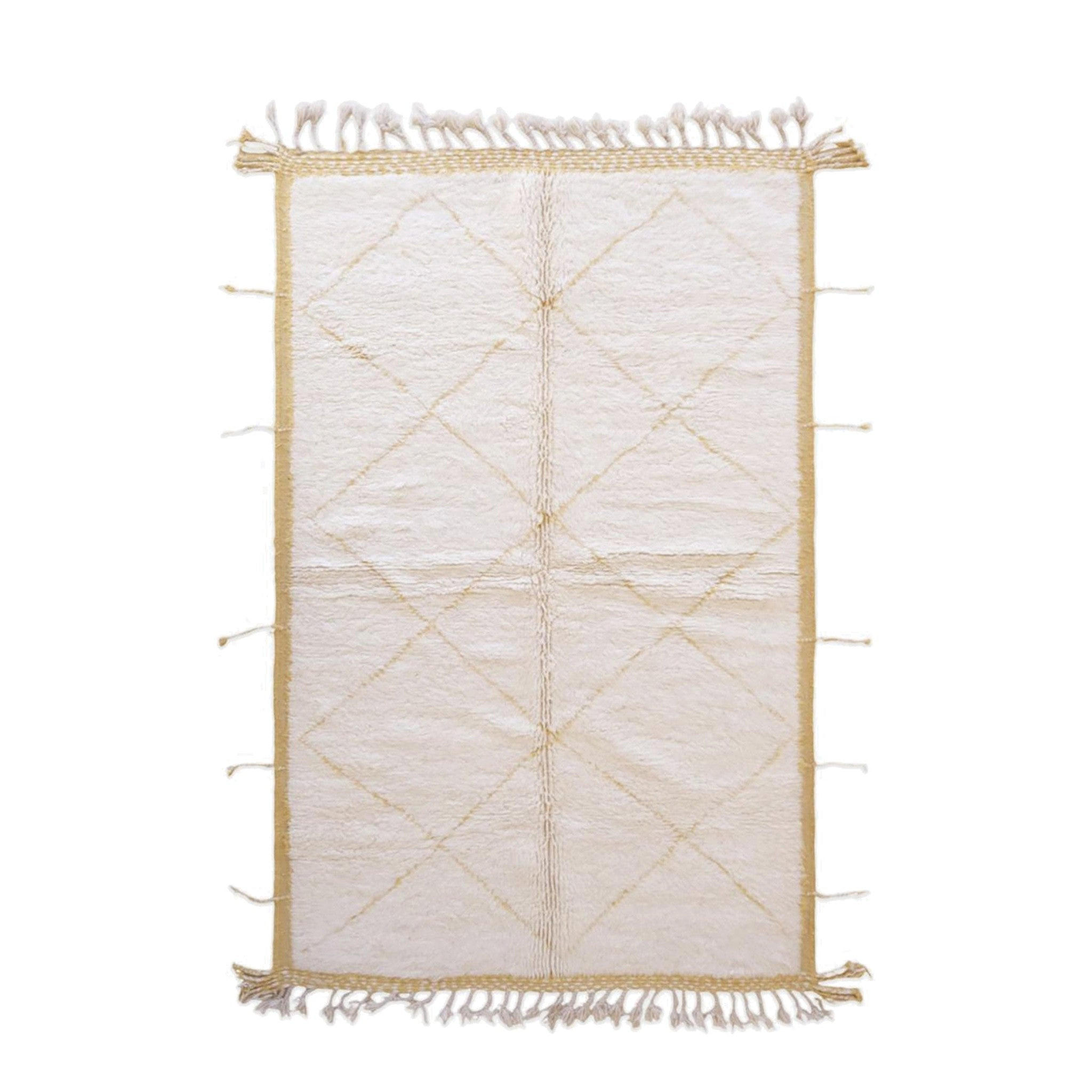BERBERTEPPICH aus reiner Wolle 162x 263 cm - Gelb, Naturmaterialien (162/263cm) - AFK Living