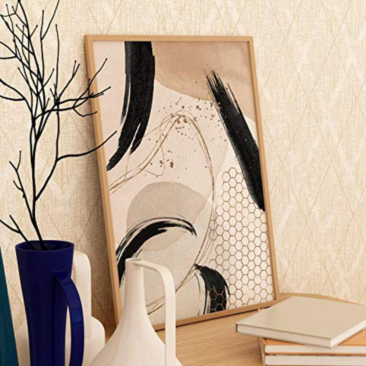 POSTER Set mit 4 Abstrakte Formen und Figuren Braun A4 Rahmenlos - Klar, Papier (29.7/3cm) - Nacnic