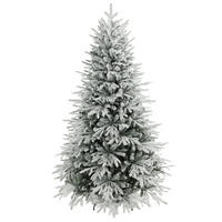 KÜNSTLICHER-WEIHNACHTSBAUM PE Metall Grün Weiß - Grün, Kunststoff (180cm) - HOMCOM