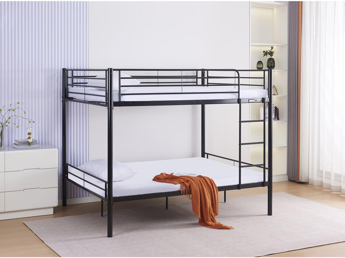 ETAGENBETT Adam Schwarz - Schwarz, Metall (140/190cm) - Habitat Garten
