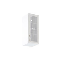 GLASHÄNGESCHRANK G30S – Sycylia Weiß – Weiß / Creme / Links - Creme/Weiß, Glas/Holzwerkstoff (30/72/32cm) - ROYAL24_MARKT