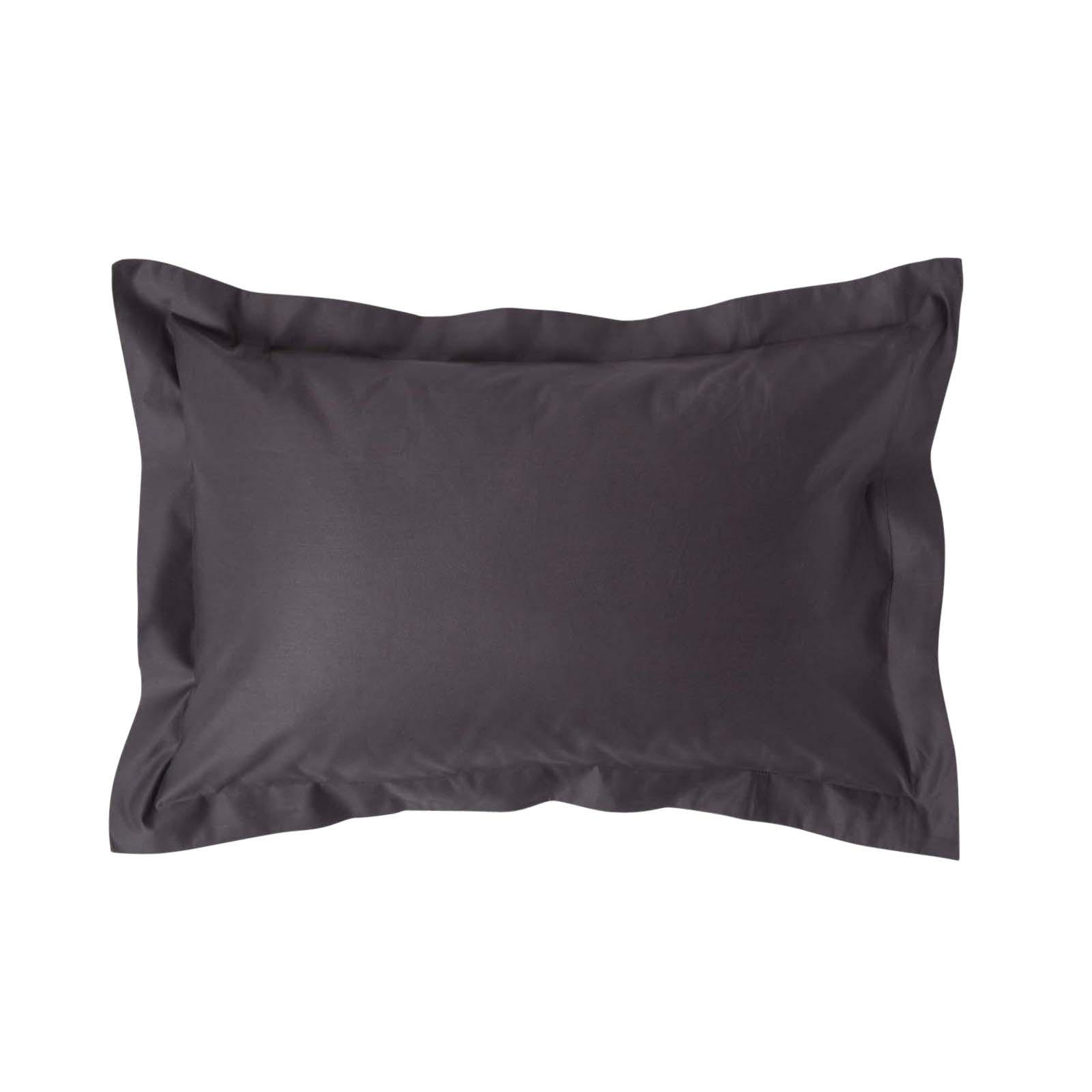 KISSENBEZUG Stehsaum Premium, Ägyptische Baumwolle, Fadendichte 1000 - Anthrazit, Textil (48/74cm) - Homescapes