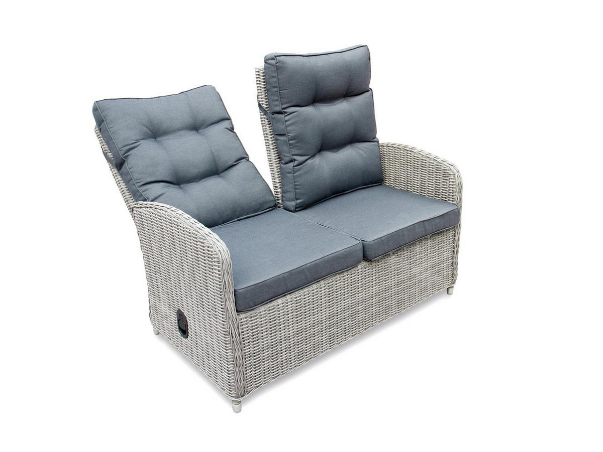 GARTEN SITZGRUPPE Monte Carlo Grau Polyrattan für 4 Personen - Grau, Kunststoff - bellavista - Home & Garden