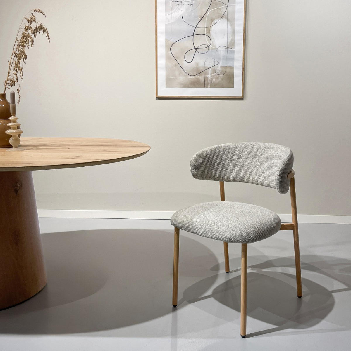 ESSZIMMERSTÜHLE Micah Beige 58/54.4 /78 cm - Beige, Textil (54.4/78/58cm) - Livingfurn