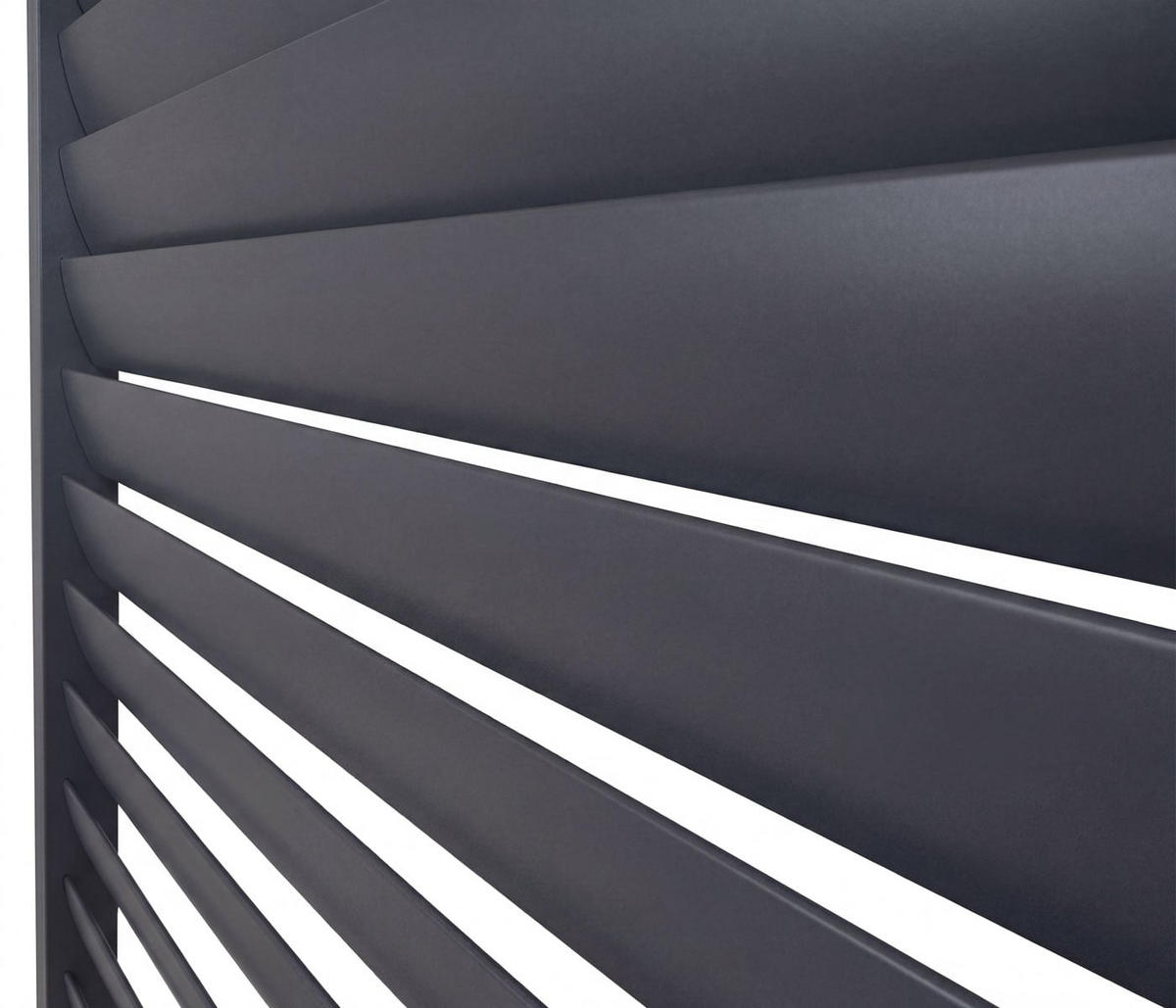 LAMELLENWAND für Pergola 220x90cm Anthrazit - Anthrazit, Metall (90/220/6cm) - BERLINLODGE