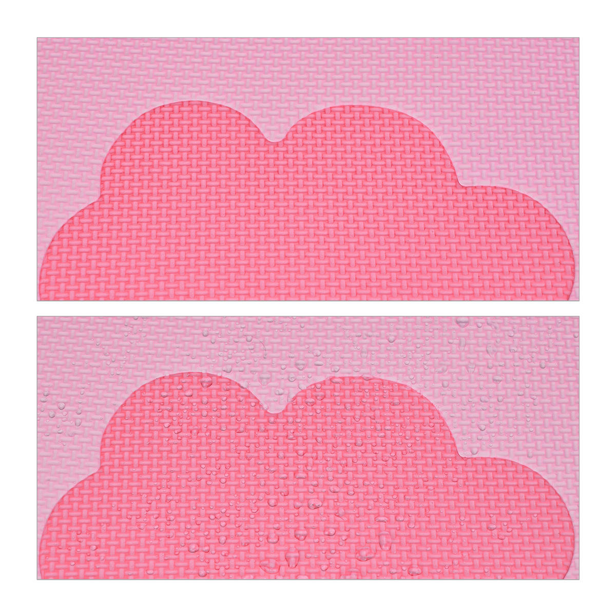 34-TLG.PUZZLEMATTE - Rosa/Weiß, Kunststoff (31.5/31.5cm) - Relaxdays
