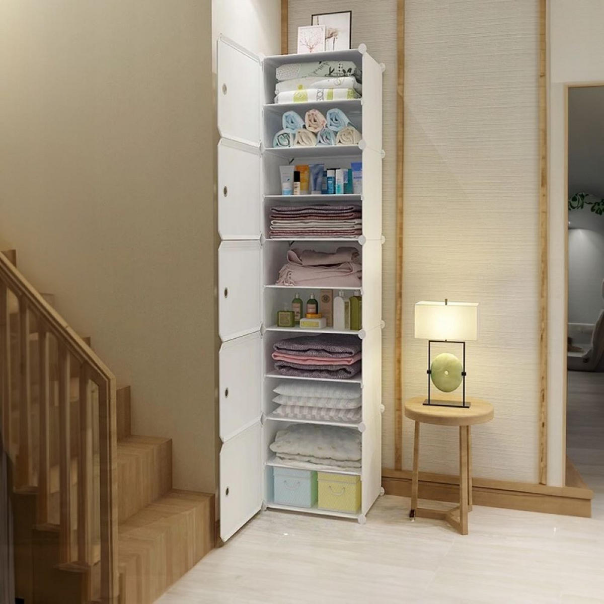 MODULARER kleiderschrank 185/39/37 cm - Weiß, Kunststoff (37/185/39cm) - MUVU