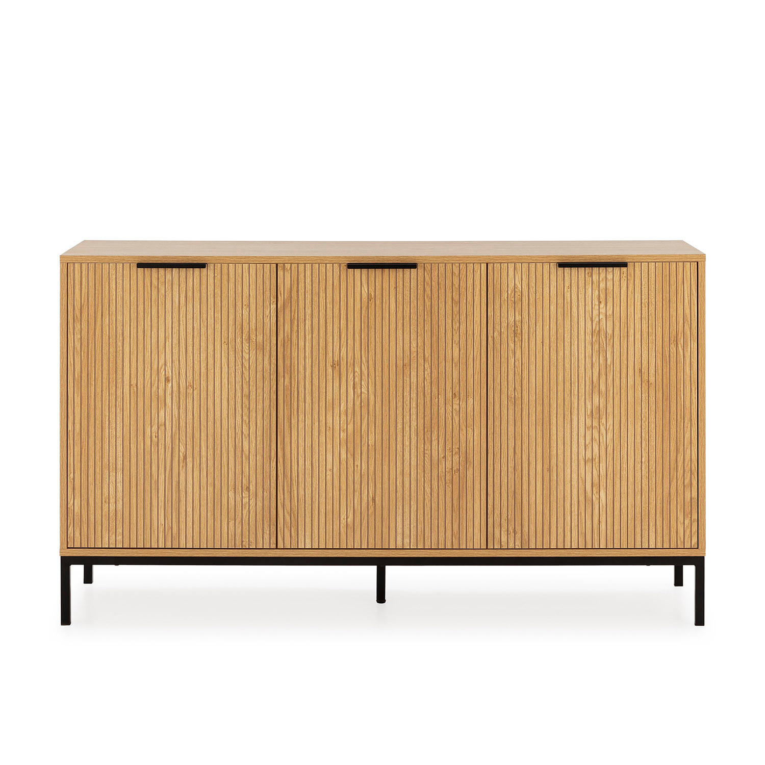 SIDEBOARD Mónica 3 türen in Eichenfarbe - Honigeiche, Holzwerkstoff (140/80/40cm)