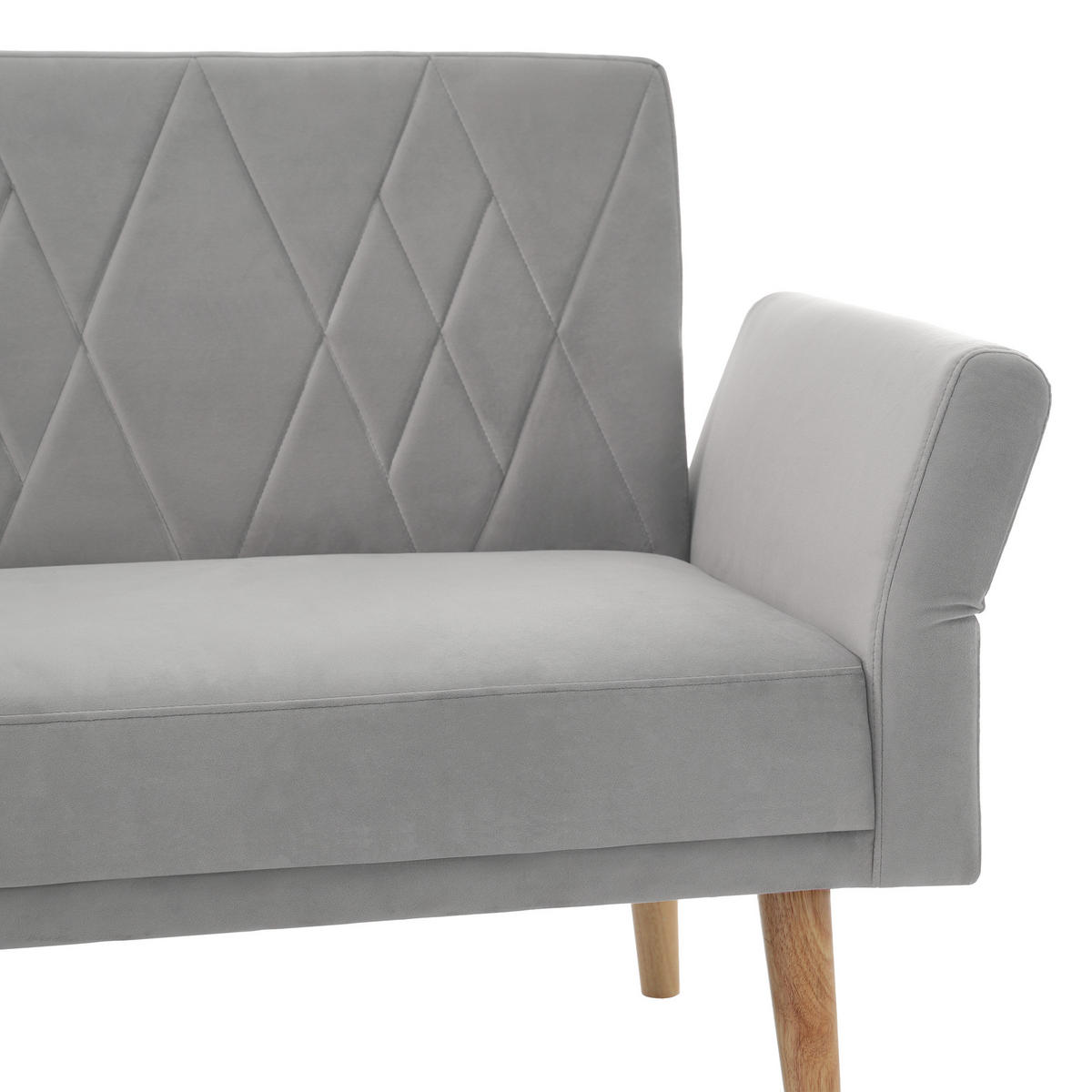 SOFA 2-Sitzer 180/75/82 cm Grau - Grau, Textil (75/82/180cm)
