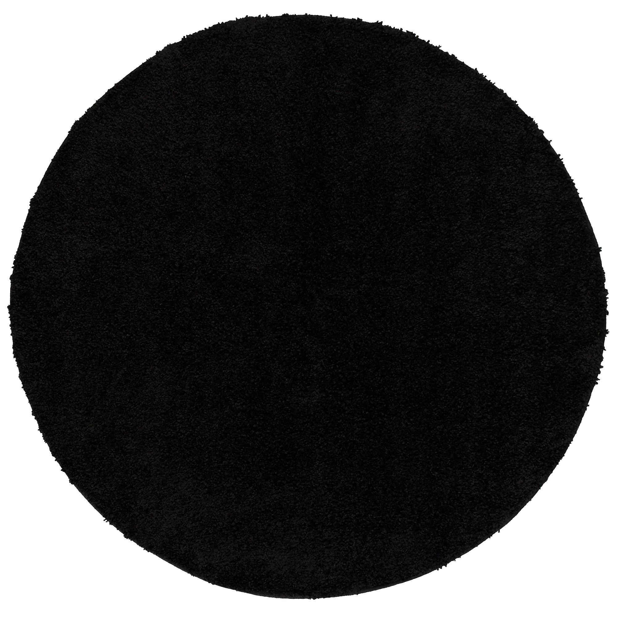 HOCHFLOR LANGFLOR TEPPICH ALOHA RUND - Schwarz, Textil (80/80cm) - Pergamon