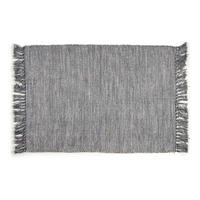 FRANSENTEPPICH 100% Baumwolle 180/120 cm - Grau, Naturmaterialen (120/180cm) - Giftdecor