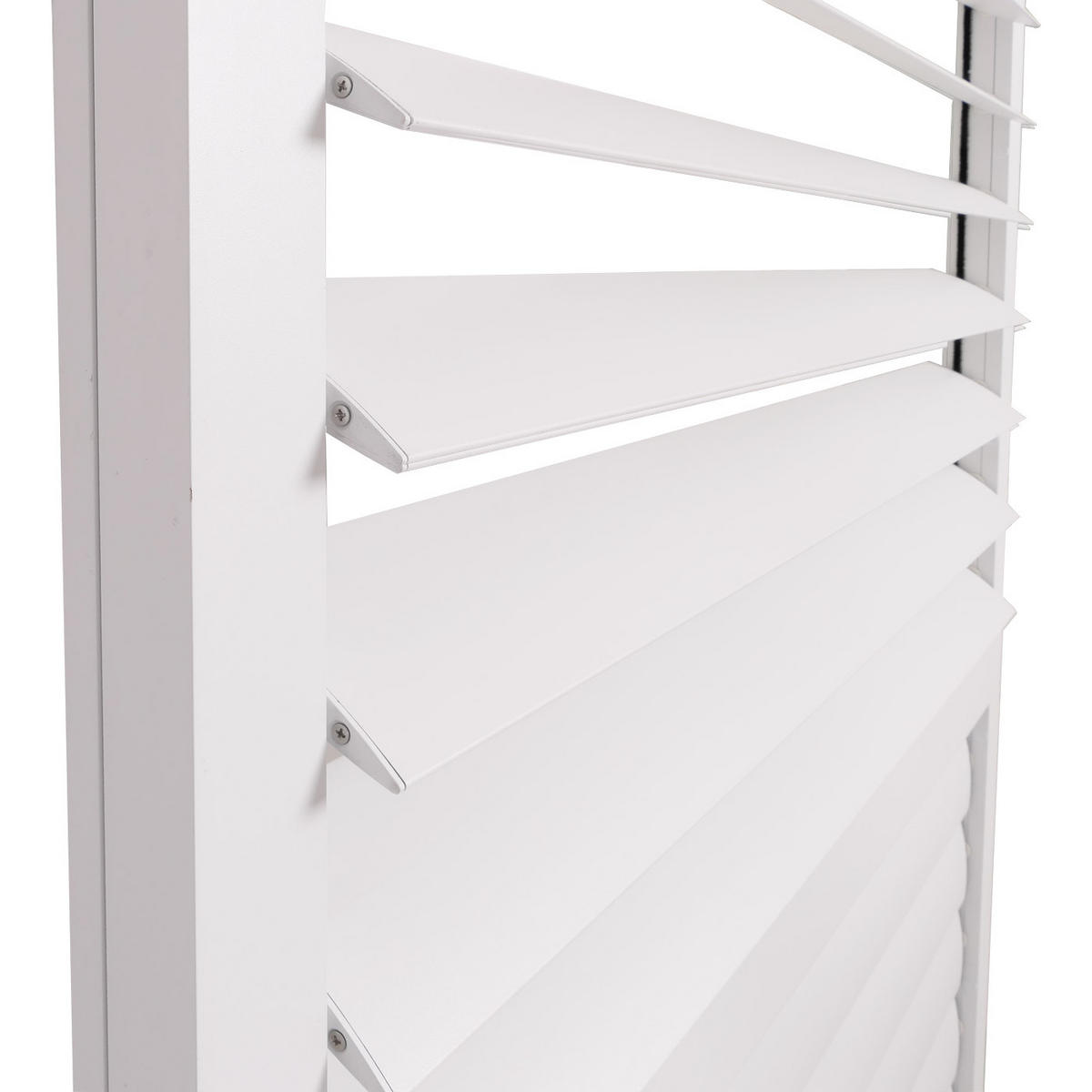 SCHIEBETÜR 4er-Set für Pergola 206x369cm Weiß - Weiß, Metall (369/206/10.5cm) - BERLINLODGE