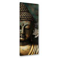 WANDBILD buddha zen abstraktion - Braun, Textil (30/90cm) - Feeby