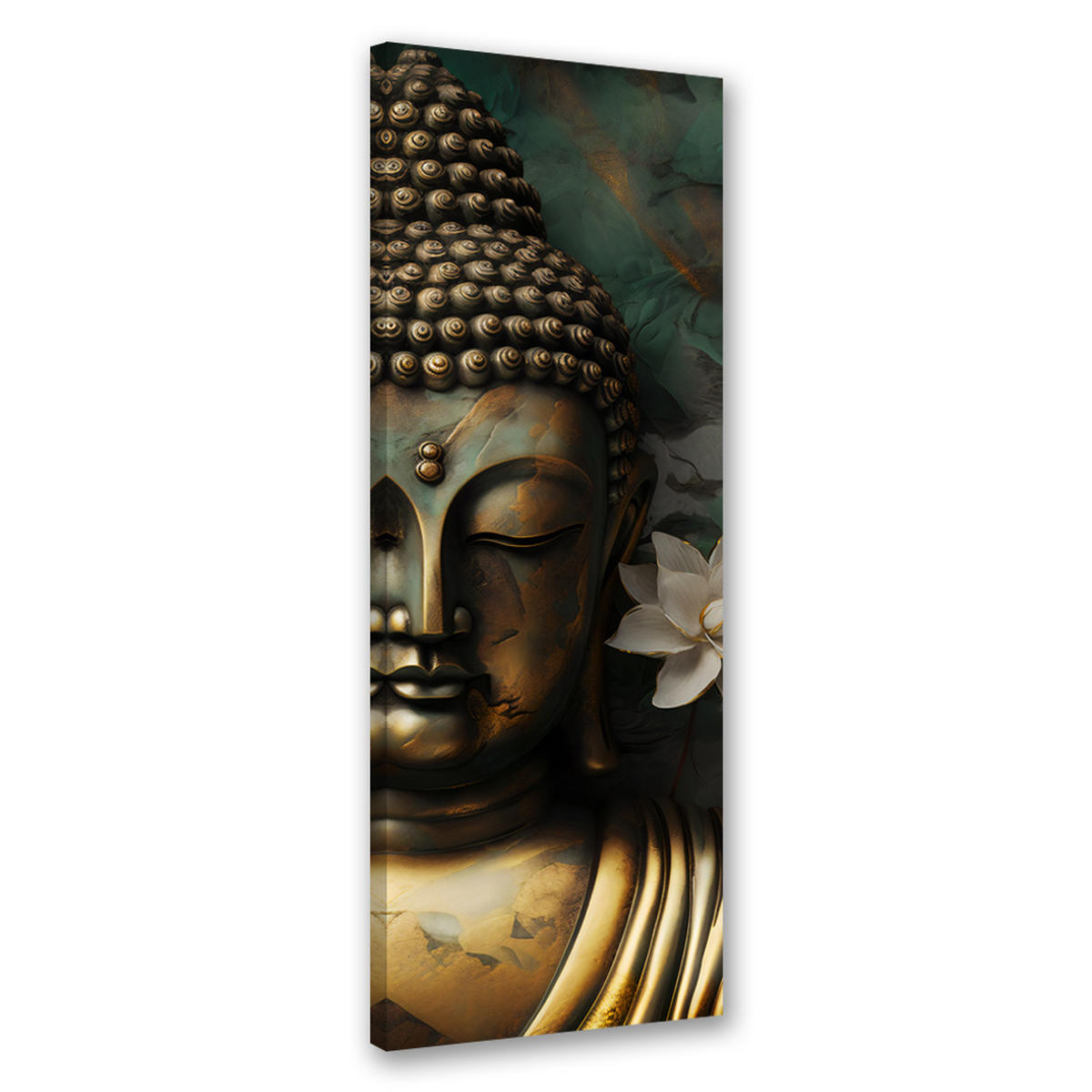 WANDBILD buddha zen abstraktion - Braun, Textil (30/90cm) - Feeby
