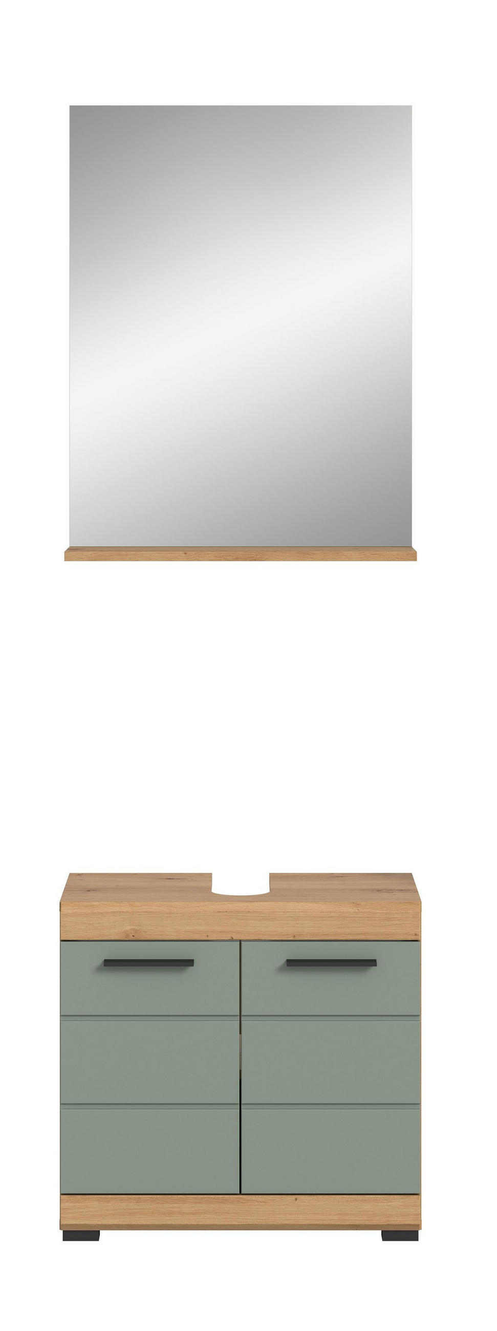 BADKOMBINATION 2tlg. Scout Bad in Artisan Eiche Nachbildung und Salbei Nachbildung B/H/T: 60x191x34 cm - Eiche Artisan, Holz (60/191/34cm)