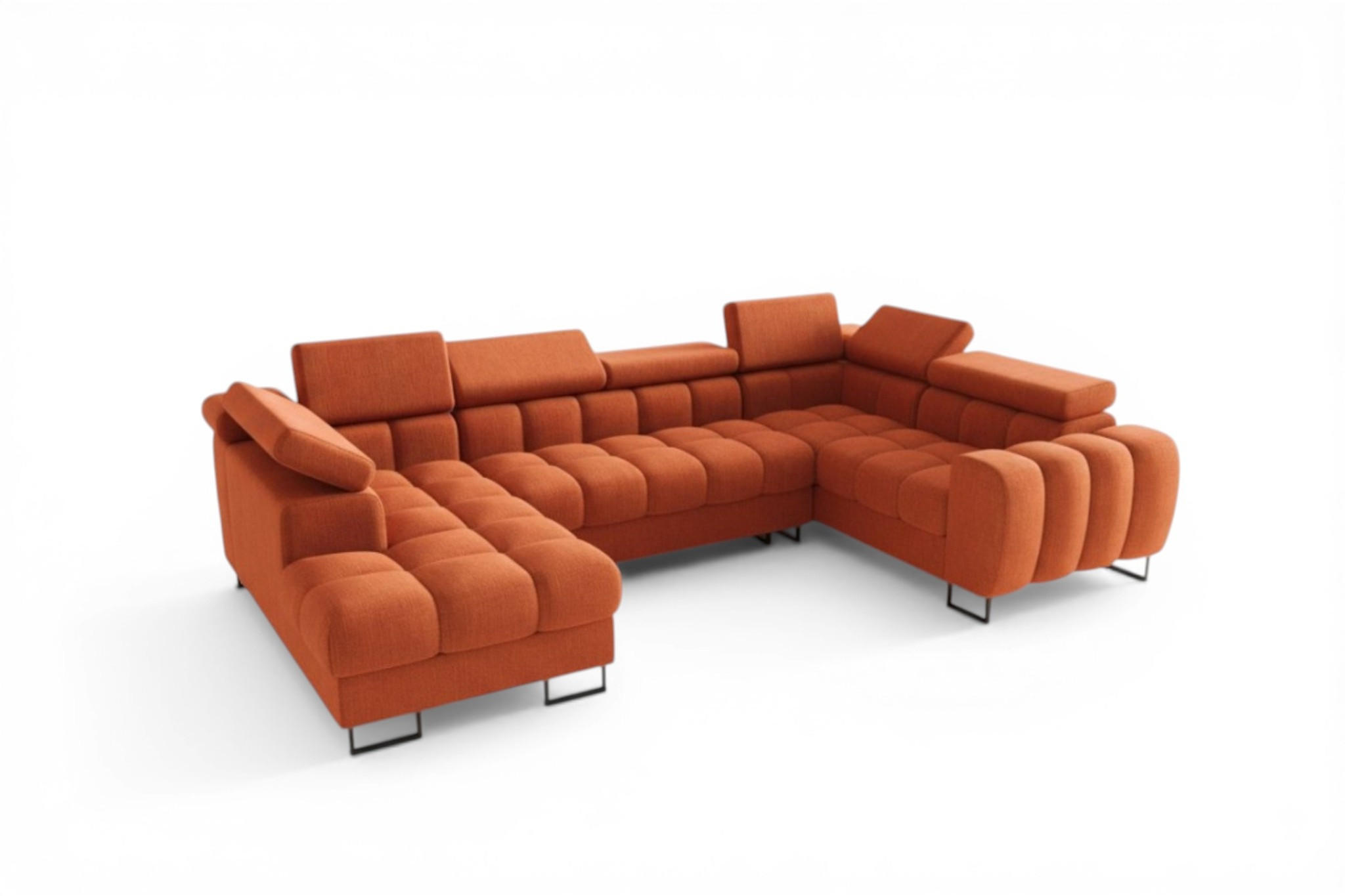 Fun Möbel Wohnlandschaft Rot 195x95x350 cm