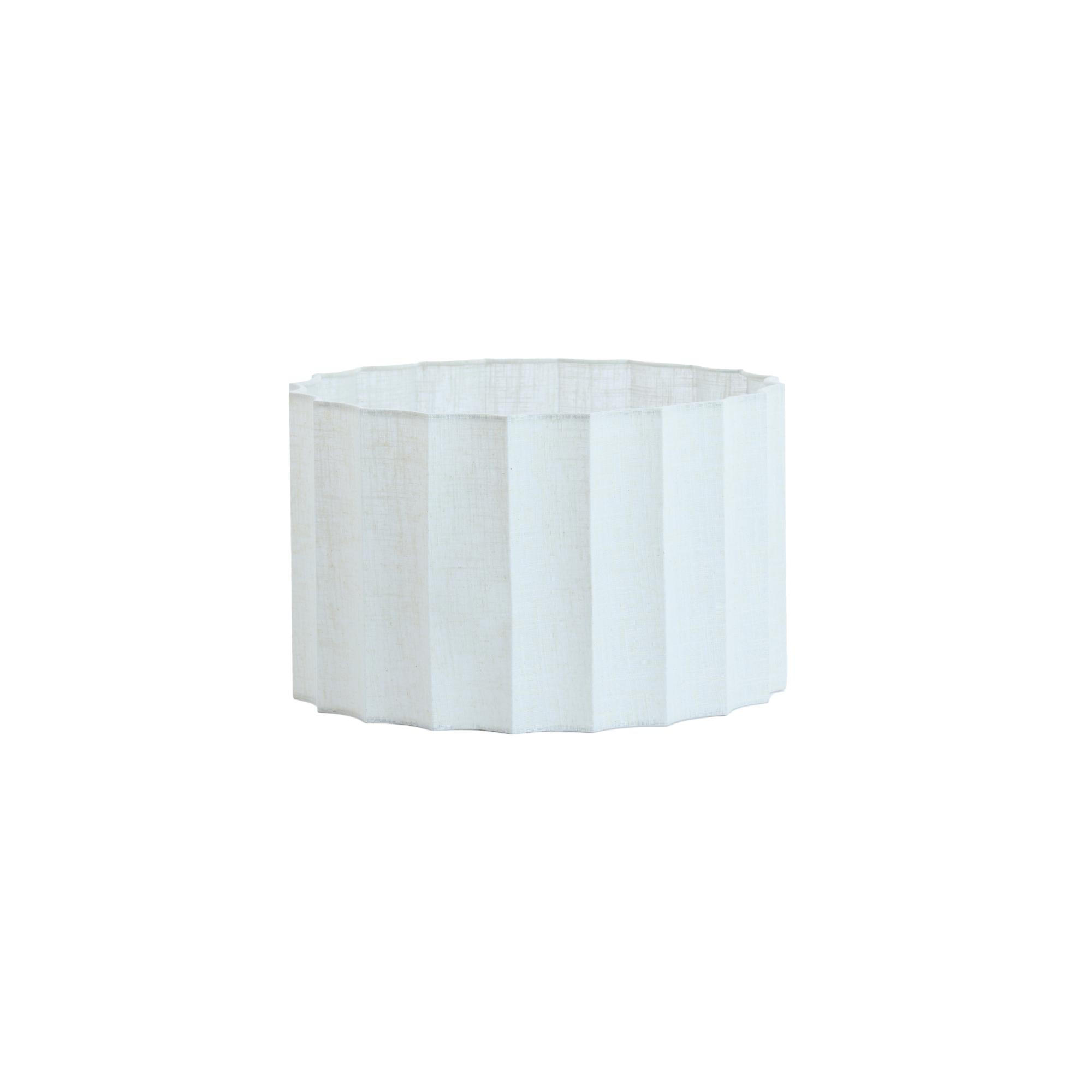 LAMPENSCHIRM Disli Weiß 40/40/25 cm - Weiß, Textil (40/40/25cm) - Light & Living