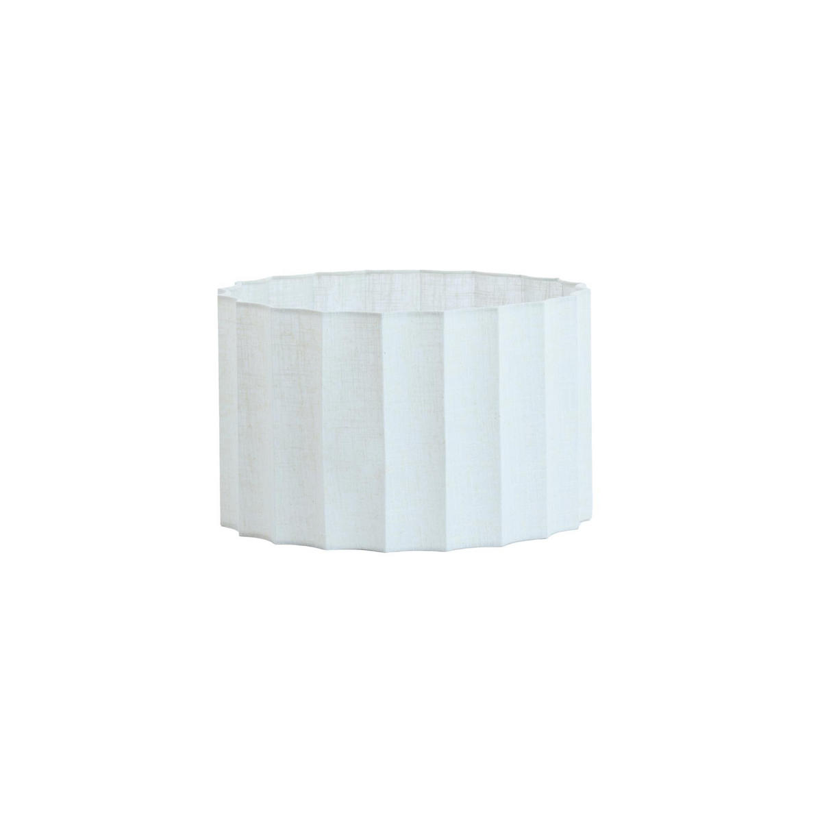 LAMPENSCHIRM Disli Weiß 40/40/25 cm - Weiß, Textil (40/40/25cm) - Light & Living