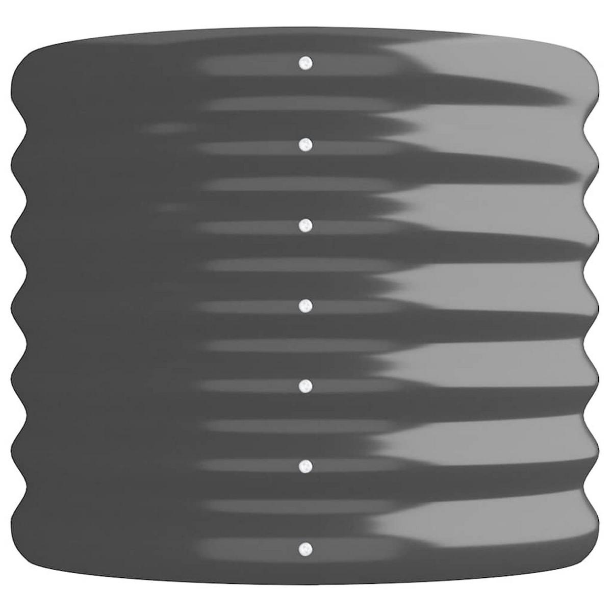 HOCHBEET 114/40/36 cm, aus Verzinkter Stahl, Anthrazit - Anthrazit, Metall (40/36/114cm) - vidaXL