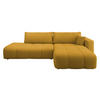 ECKSOFA Furyn O, Seite: Rechts - Gelb/Schwarz, Holzwerkstoff/Kunststoff (262/145cm) - MIRJAN24