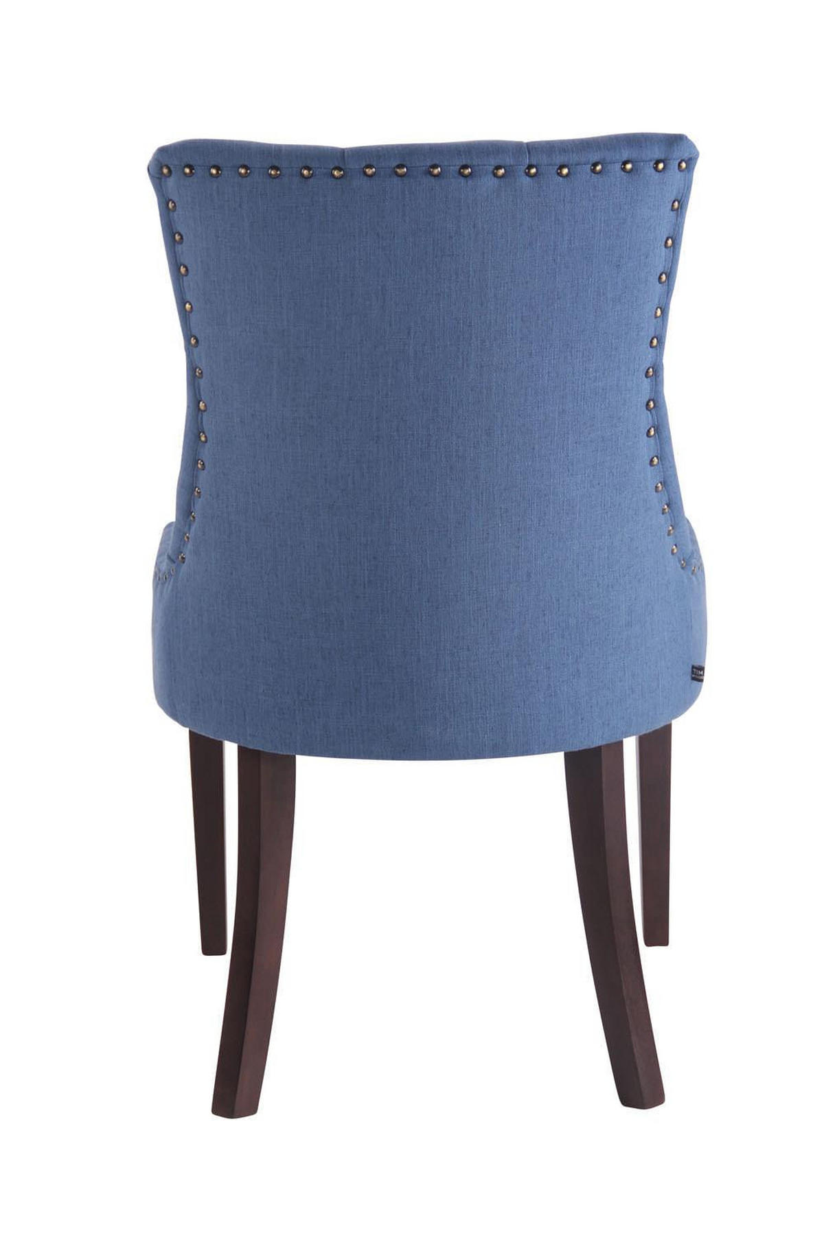 WOHNZIMMERSTUHL 2er Set Stoff blau - Blau, Holz/Textil (55/92/58cm) - CLP