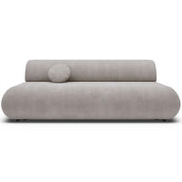 3-SITZER SCHLAFSOFA Hellgrau Chenille - Hellgrau/Schwarz, Kunststoff/Textil (214/74/100cm) - Selsey