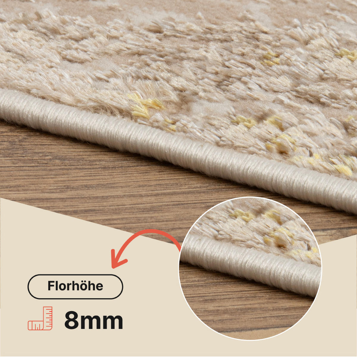 TEPPICH CRYSTAL Creme Beige 300/400 cm - Beige/Creme, Textil (300/400cm) - Tapiso