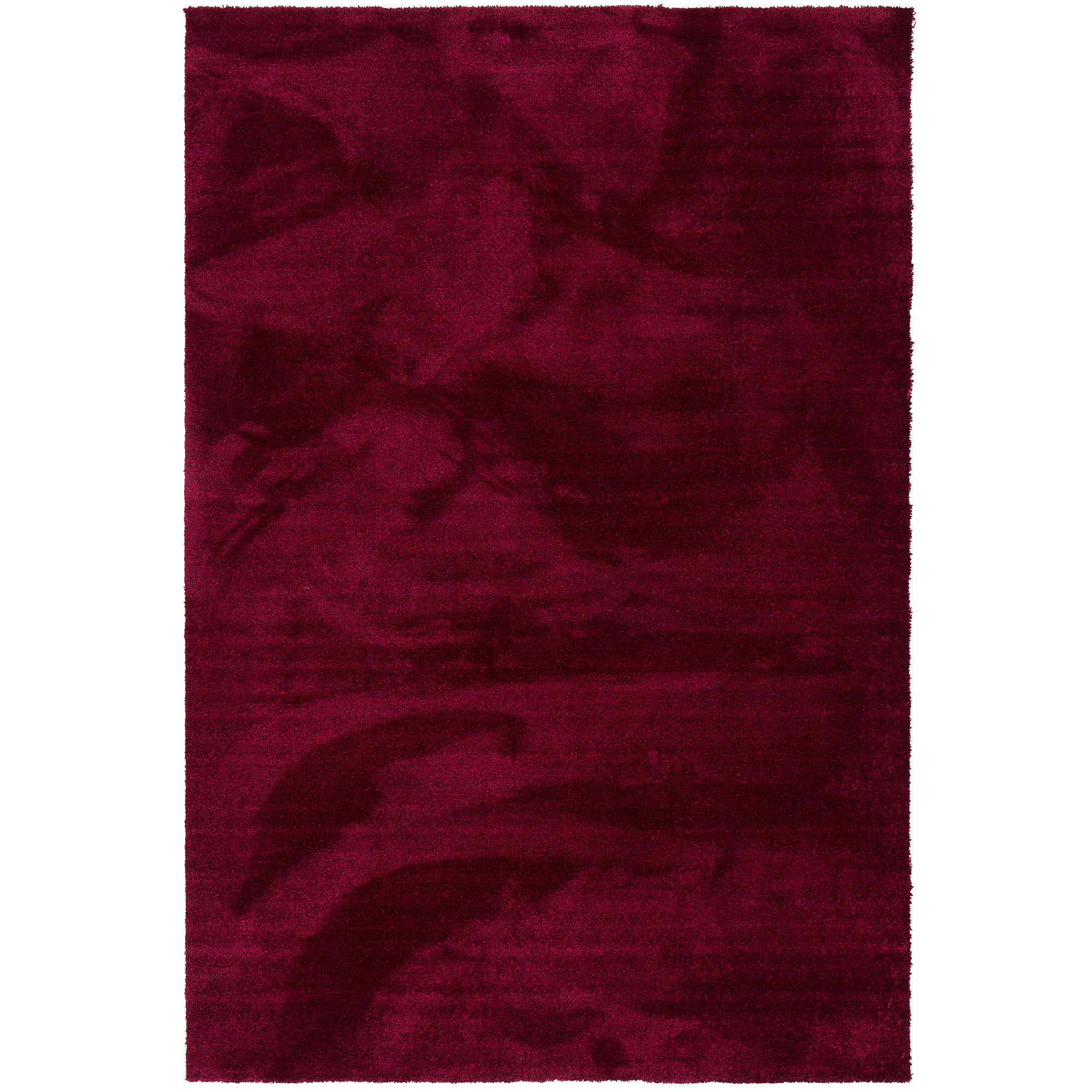 Snapstyle Hochflorteppich Weinrot 160x160 cm