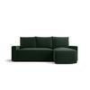 ECKSOFA mit Schlaffunktion SAVIO Poso 14 Rechts - Dunkelgrün, Textil (232/140cm) - Bedante