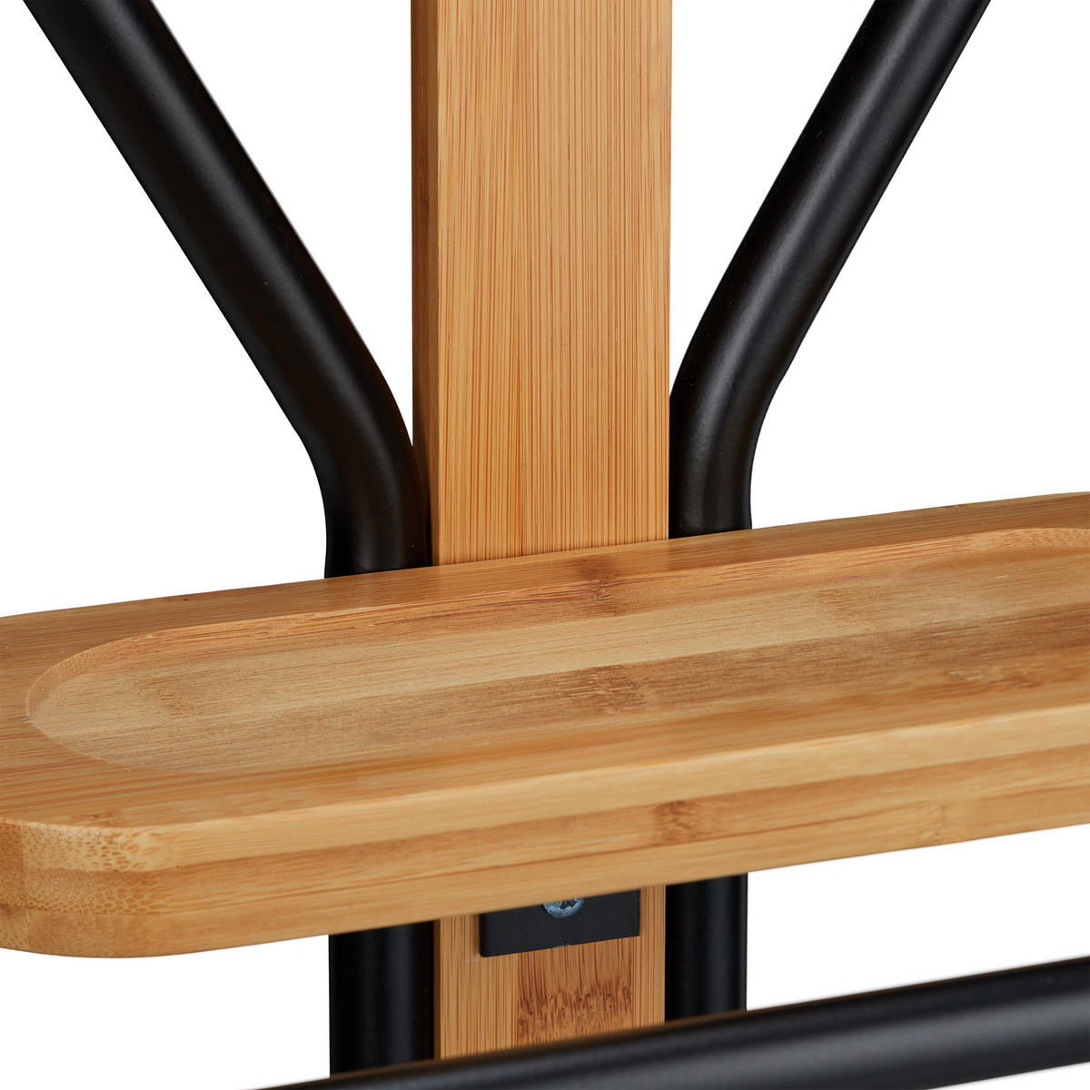 HERRENDIENER - Hellbraun, Holz/Metall (48/109/30cm) - Relaxdays