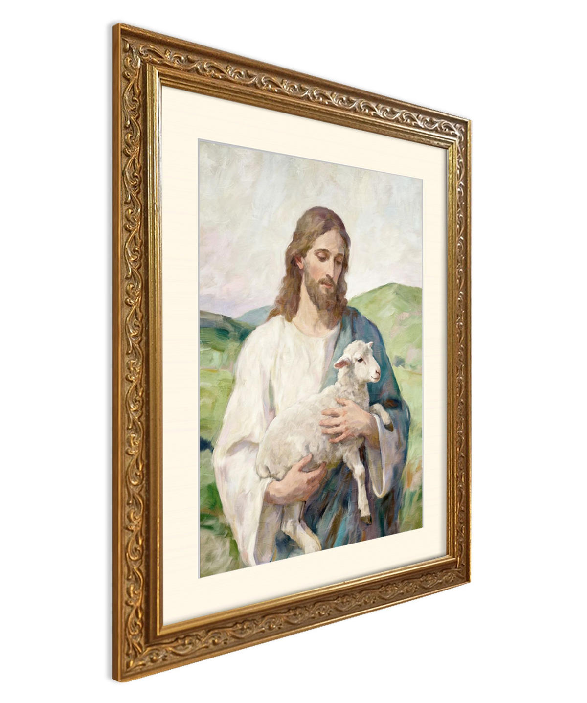 BILD gerahmt 53x63 cm Jesus - Beige, Holz (53/63cm) - artissimo