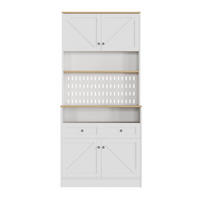 SIDEBOARD Weiß Natur 80/40/175 cm - Weiß, Holzwerkstoff (80/175/40cm) - PANGIVO