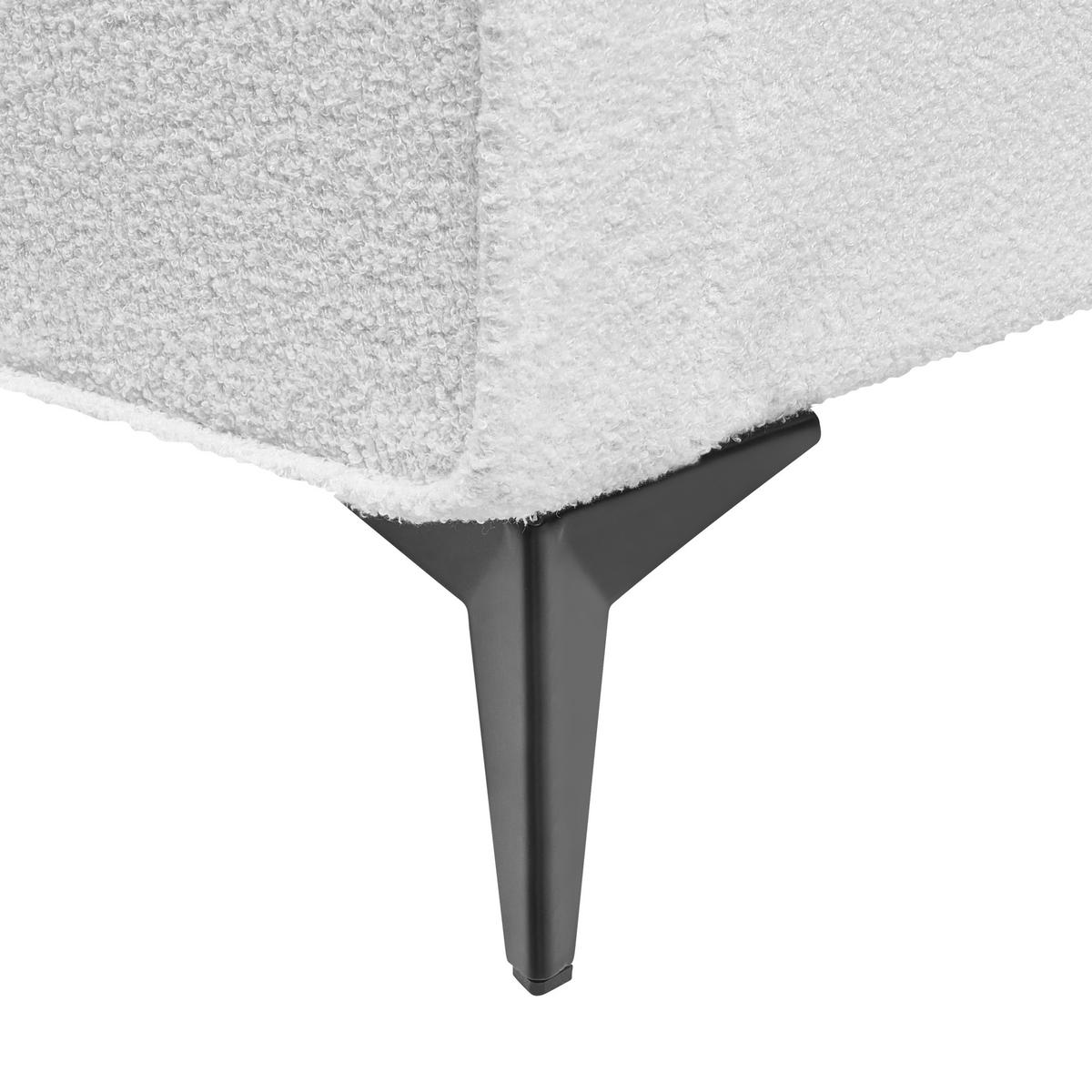 POLSTERBETT mit Lattenrost 160x200 cm Weiß Valognes - Creme, Textil (160/200cm) - Beliani