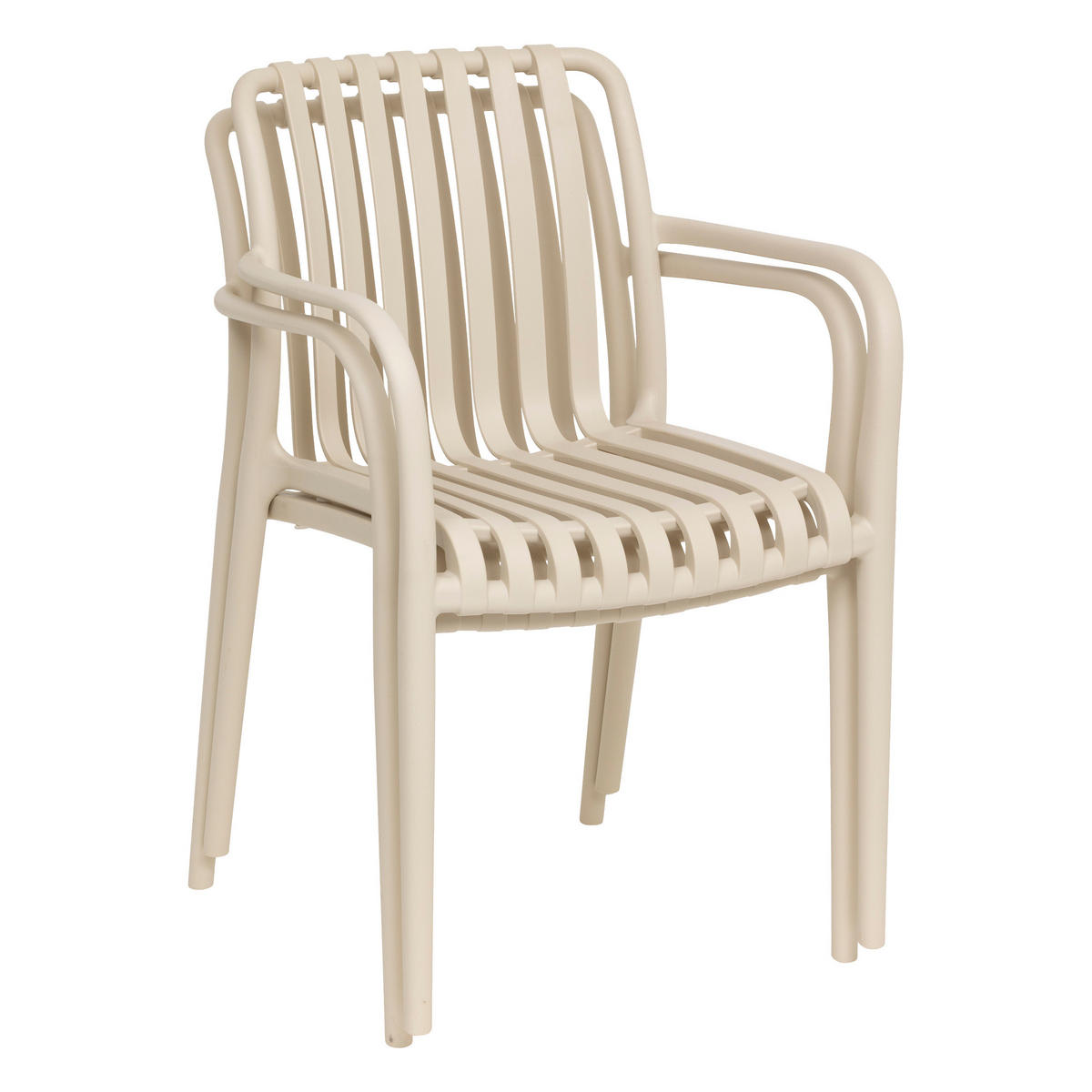 GARTENSTUHL Kunststoff 58/56/81 cm - Beige, Kunststoff (56/81/58cm)