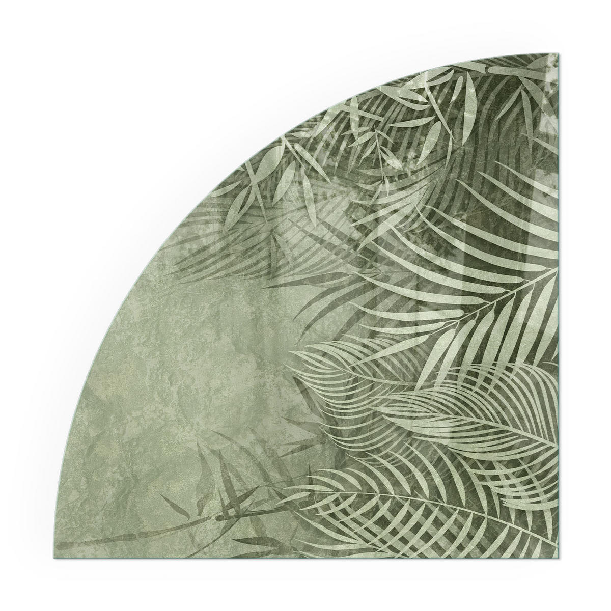 GLASPLATTE für Kamin 100x100 cm - Grün, Glas (100/100/0.4cm) - TULUP