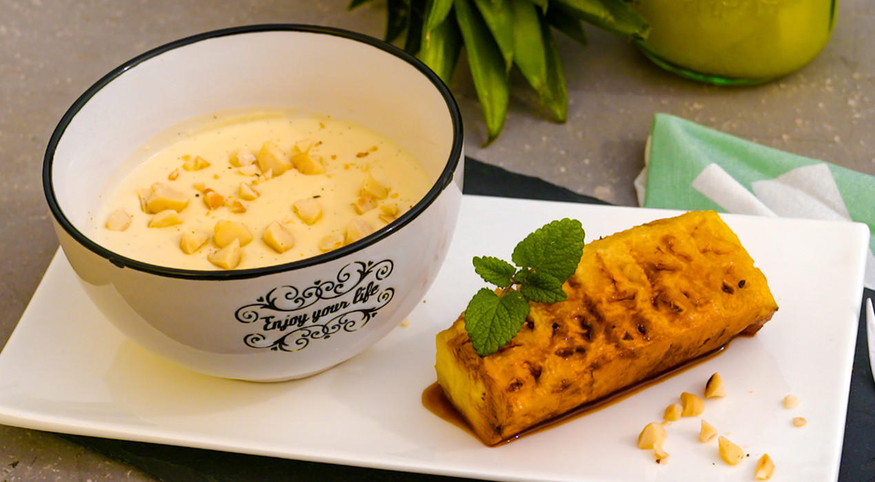 XXXLecker-gegrillte-Ananas-mit-Kokoscreme-u-Macadamia