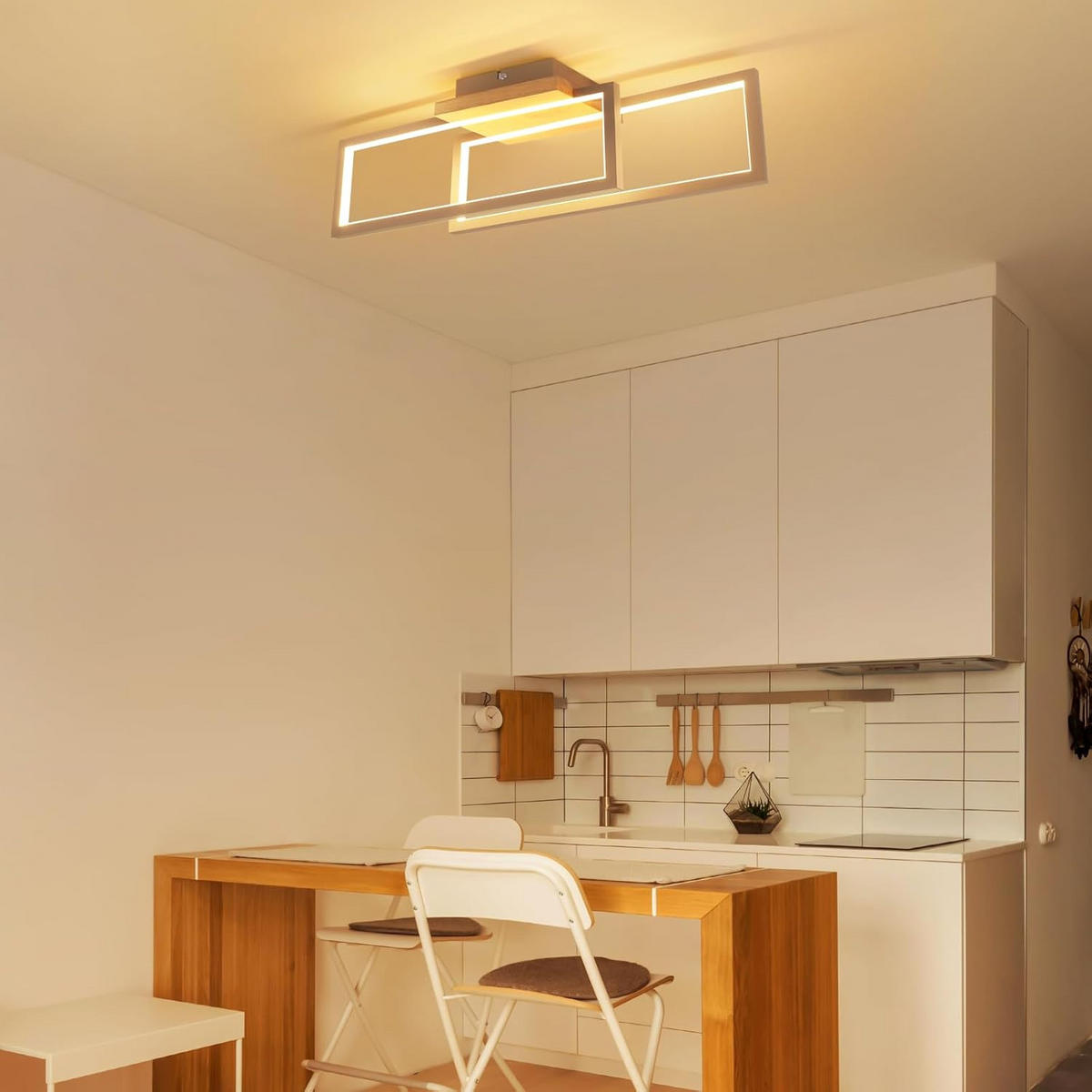 LED stropní svítidlo Coesfeld III 48/13/16 cm - stříbrná, kov (48/13/16cm) - Nettlife