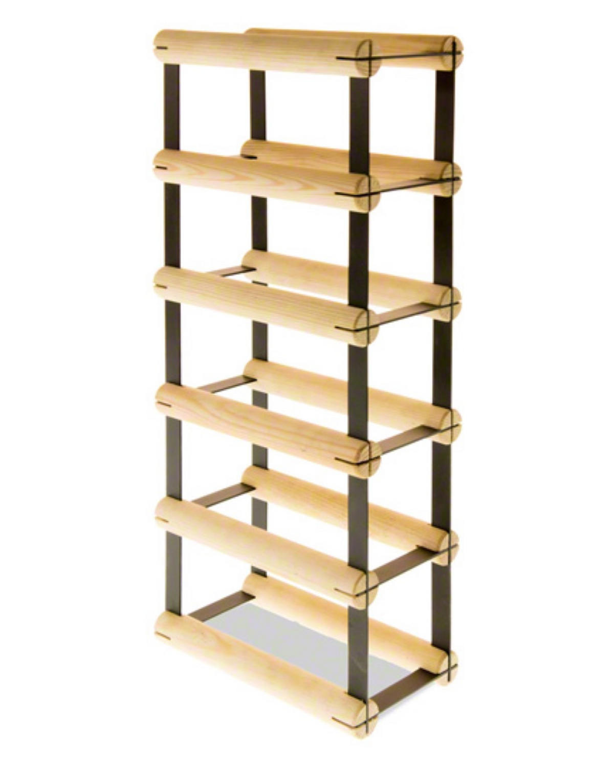 WEINREGAL Vinotega Mod Metal 52,5x12,5x24,5 cm 1x5 Flaschen Massives Kiefernholz Natur - Naturfarben, Holz (12.5/52.5/24.5cm) - PROREGAL