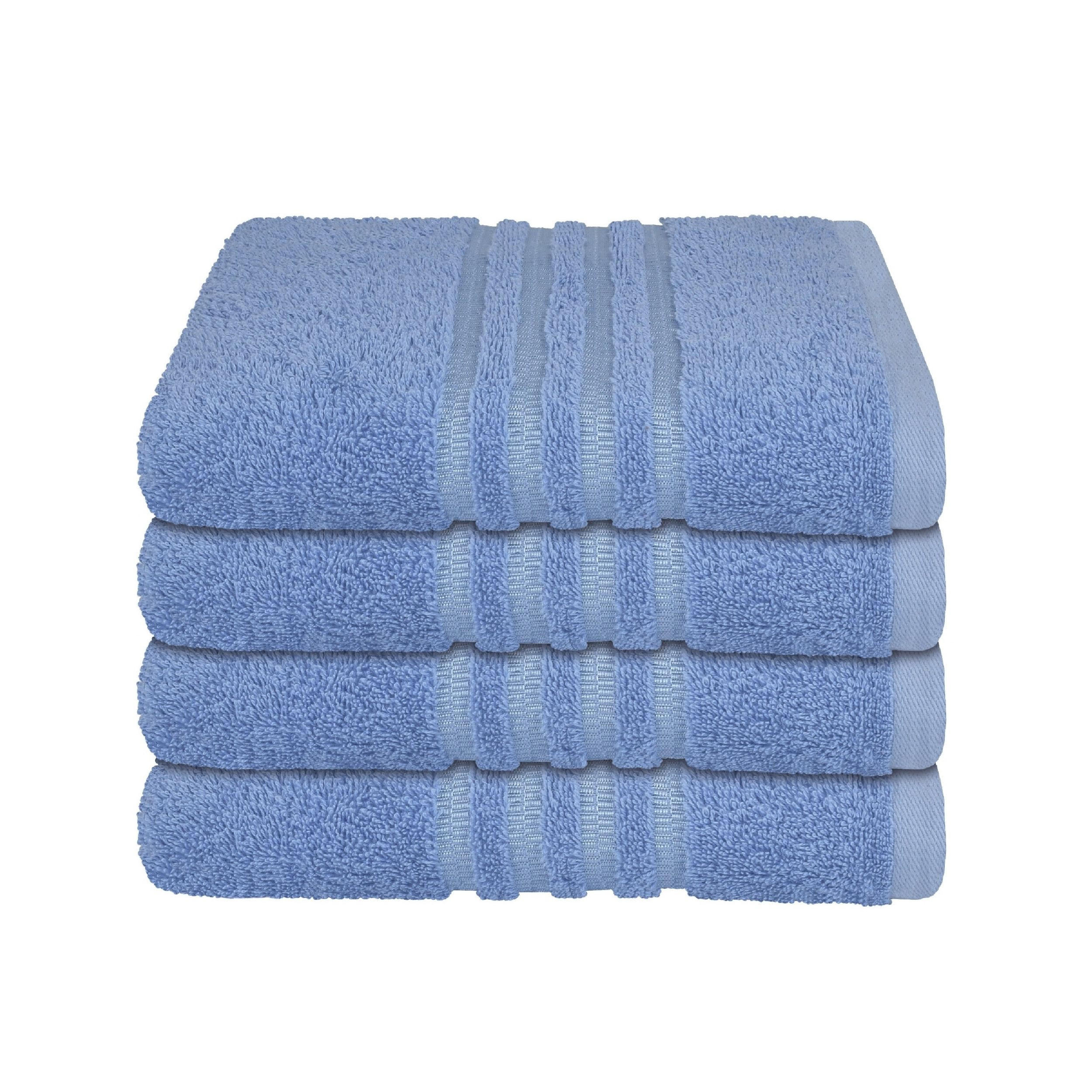 HANDTUCHSET Milano - 4-teilig - 50x100 cm - Hellblau - Hellblau, Textil (50/100cm) - SCHIESSER