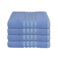 HANDTUCHSET Milano - 4-teilig - 50x100 cm - Hellblau - Hellblau, Textil (50/100cm) - SCHIESSER
