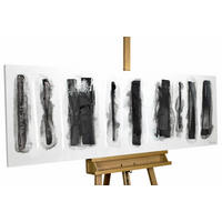 ACRYLBILD HANDGEMALT 150/50 cm - Schwarz, Holz/Textil (150/50cm) - KUNSTLOFT